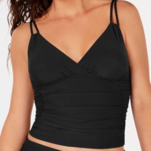 Calvin Klein Ruched Tankini Top - Picture 1 of 3